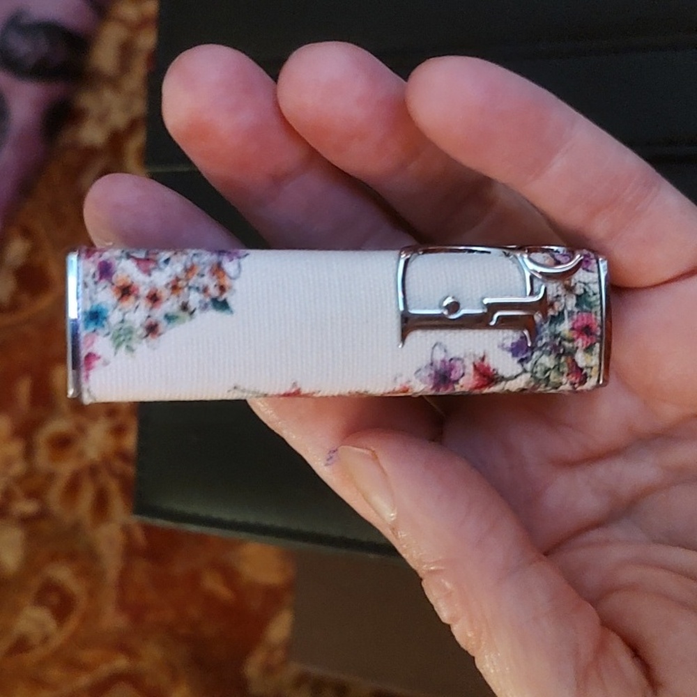 Rare Dior Multicolor Floral Lipstick Case with Silver Accents - Picture 3 of 5